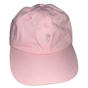 Alien Dad Hat Light Pink One Size Adjustable Strap Embroidered Empyre Cap Cotton